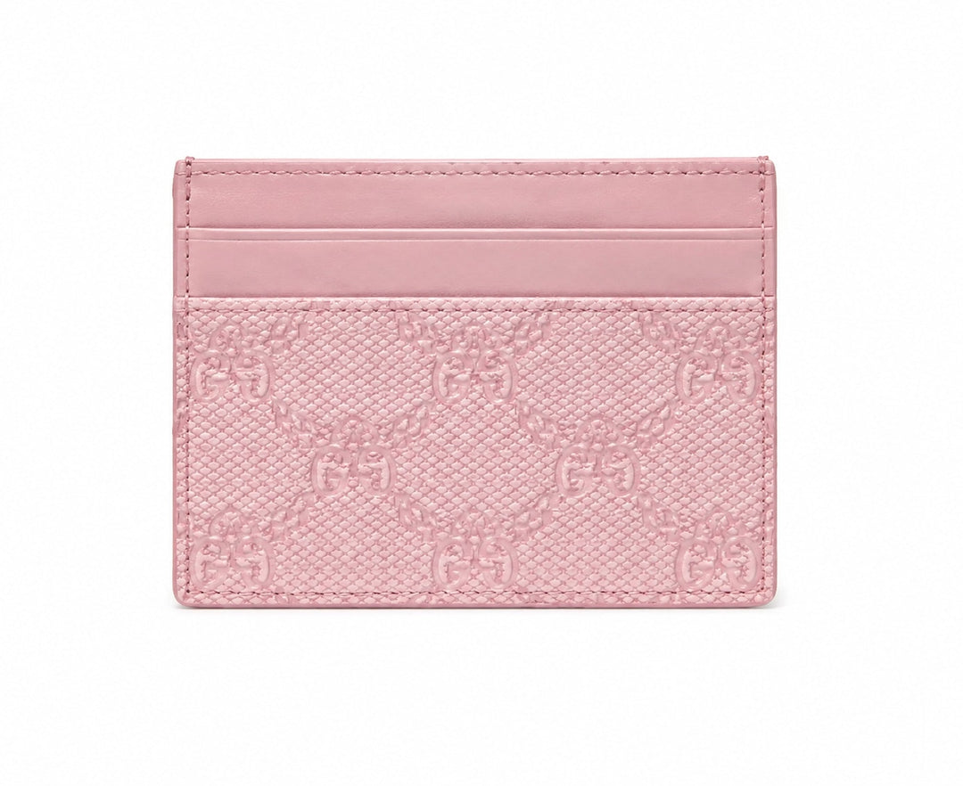 MCM Himmel Card Case In Lauretos In Pink