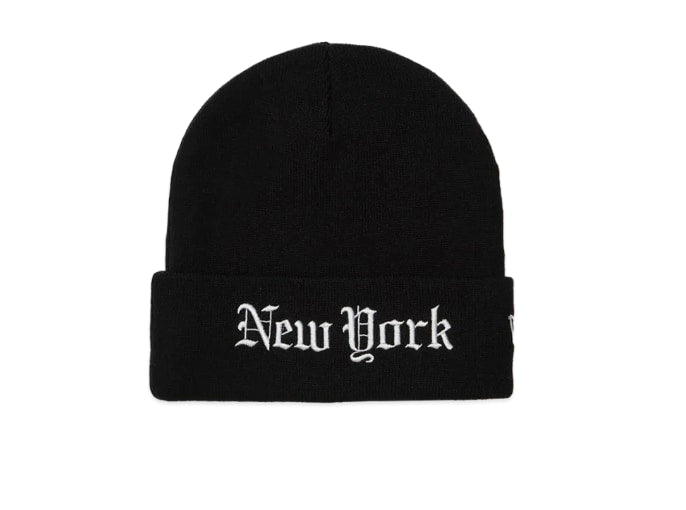 Supreme New Era Shop New York Beanie Black