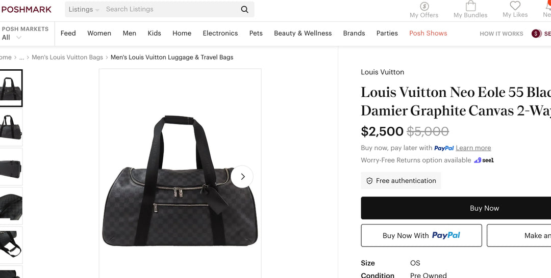 Louis Vuitton Damier Graphite Neo Eole 55 Boston Bag