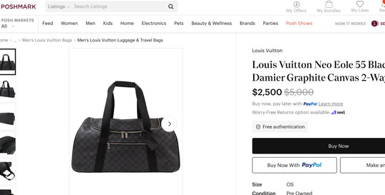 Louis Vuitton Damier Graphite Neo Eole 55 Boston Bag