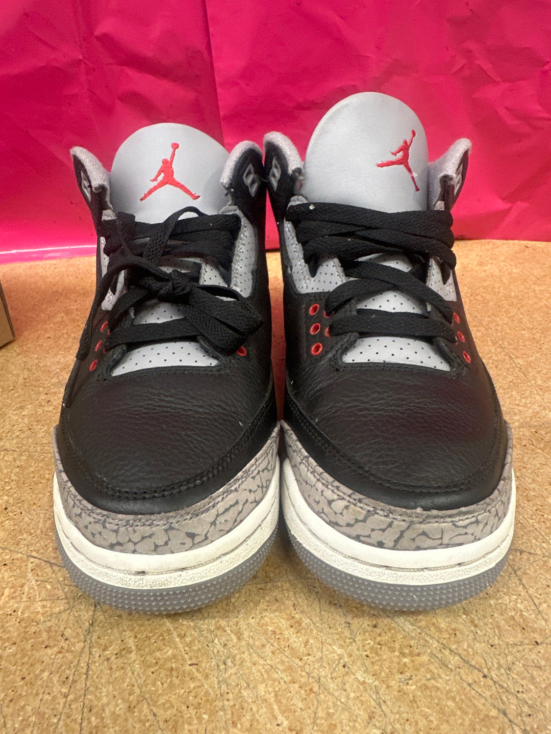 Jordan 3 Black Cement GS 7 Used No Box