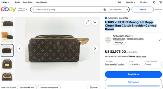 Louis Vuitton Dopp Kit Toilet Pouch Monogram Canvas