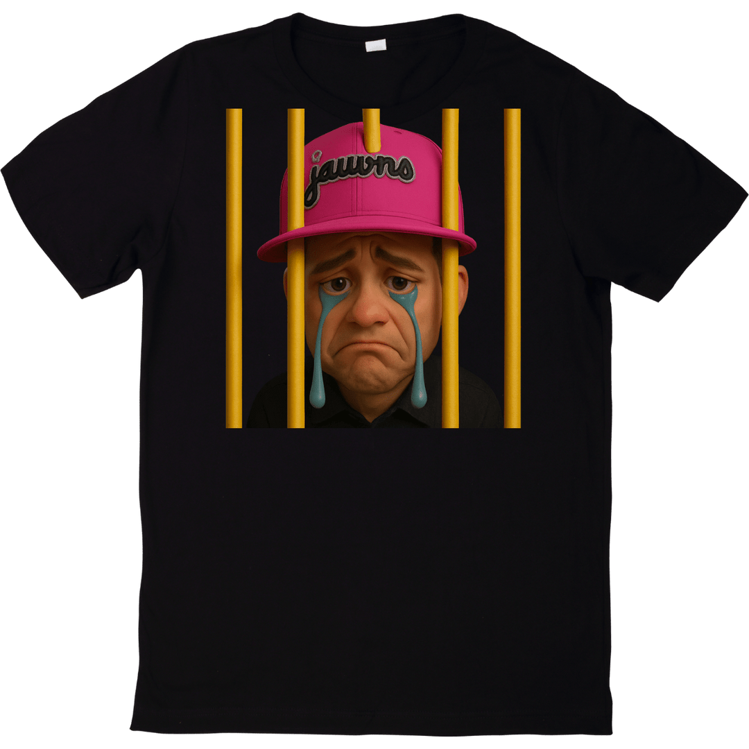 Free Jawns Behind Bars - Original Jawns - Black T-Shirt - T-Shirt - Jawns on Fire Sneakers & Shoes