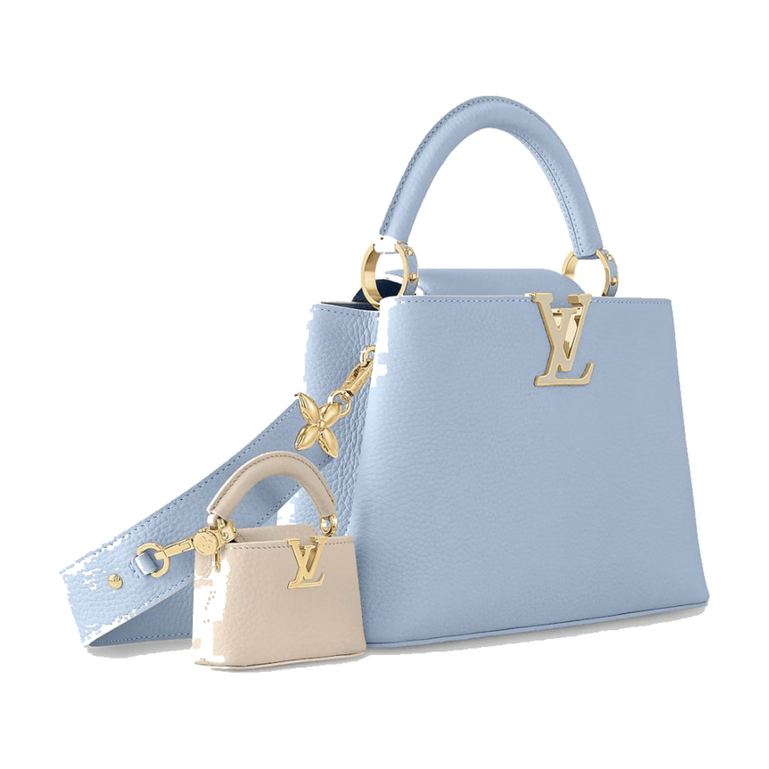 Louis Vuitton Capucine BB with MiniMe Orgasmic Blue Bag