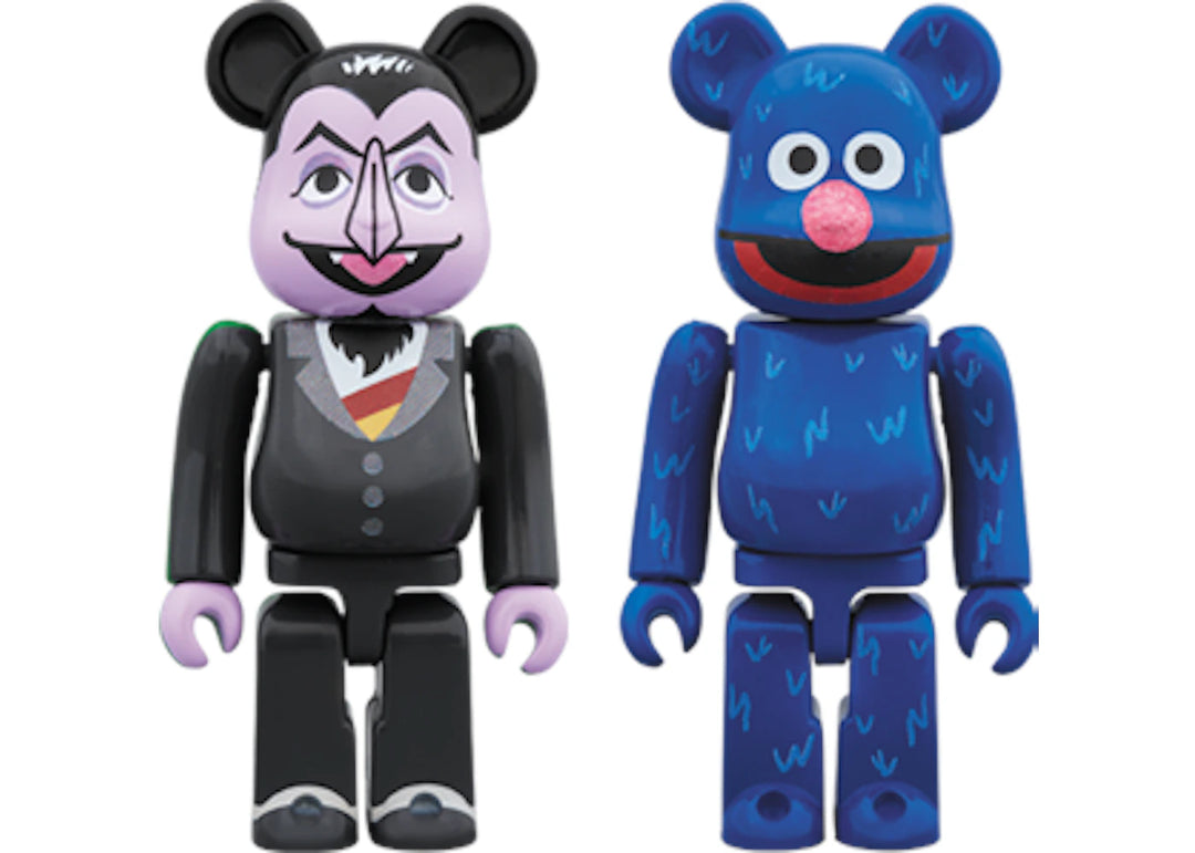 Bearbrick Count Von Count &amp; Grover 2 Pack 100% Multi