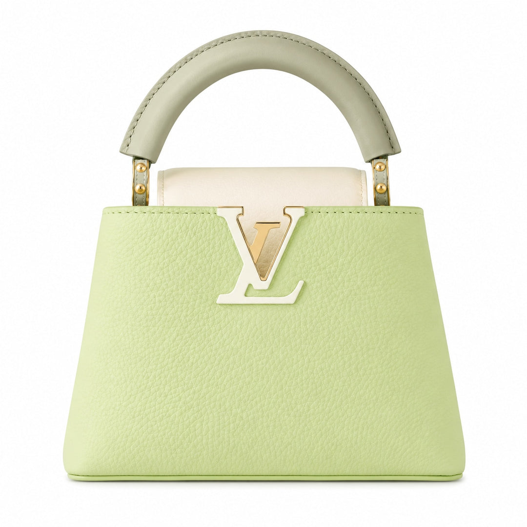 Louis Vuitton Capucines Taurillon Mini Hangbag Light Green