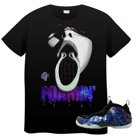 Galaxy Foam Crazy Face - Original Jawns - Black T-Shirt - T-Shirt - Jawns on Fire Sneakers & Shoes