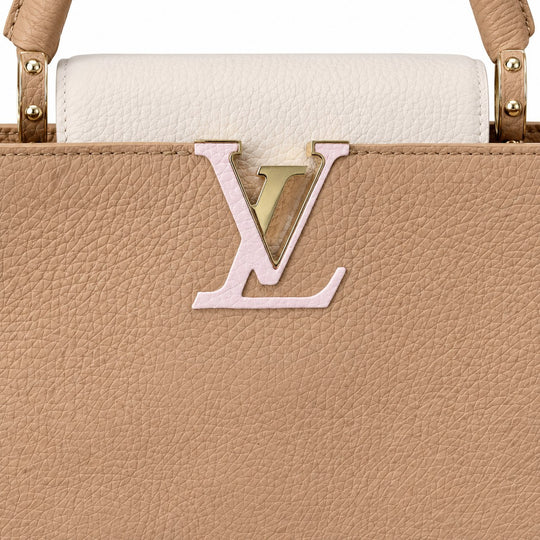 Louis Vuitton Capucine MM Leather Two-Tone Handbag