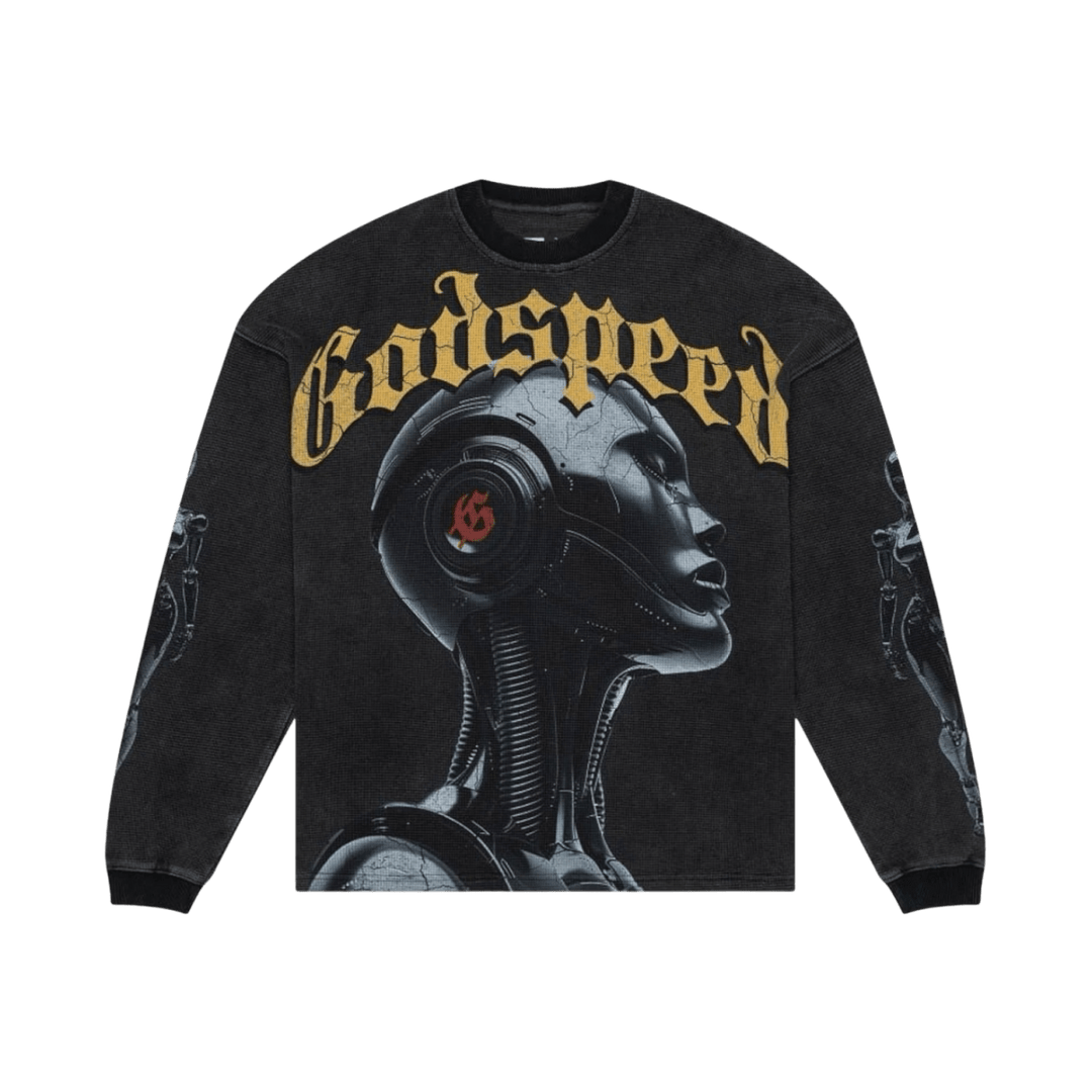 Godspeed Alexa Long Sleeve Thermal Washed Grey - T-Shirt - Jawns on Fire Sneakers & Shoes