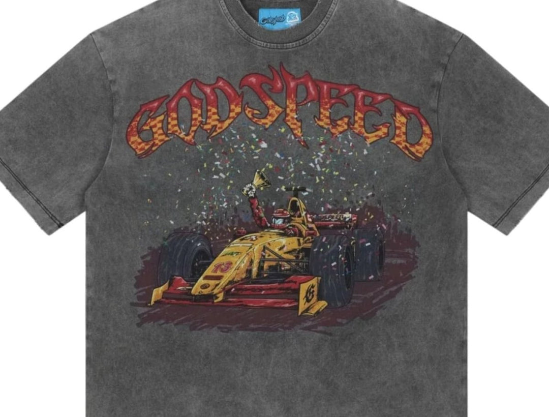 Godspeed F1 Dreams T-Shirt Grey Wash - Clothing - Mens - Jawns on Fire Sneakers &amp; Shoes