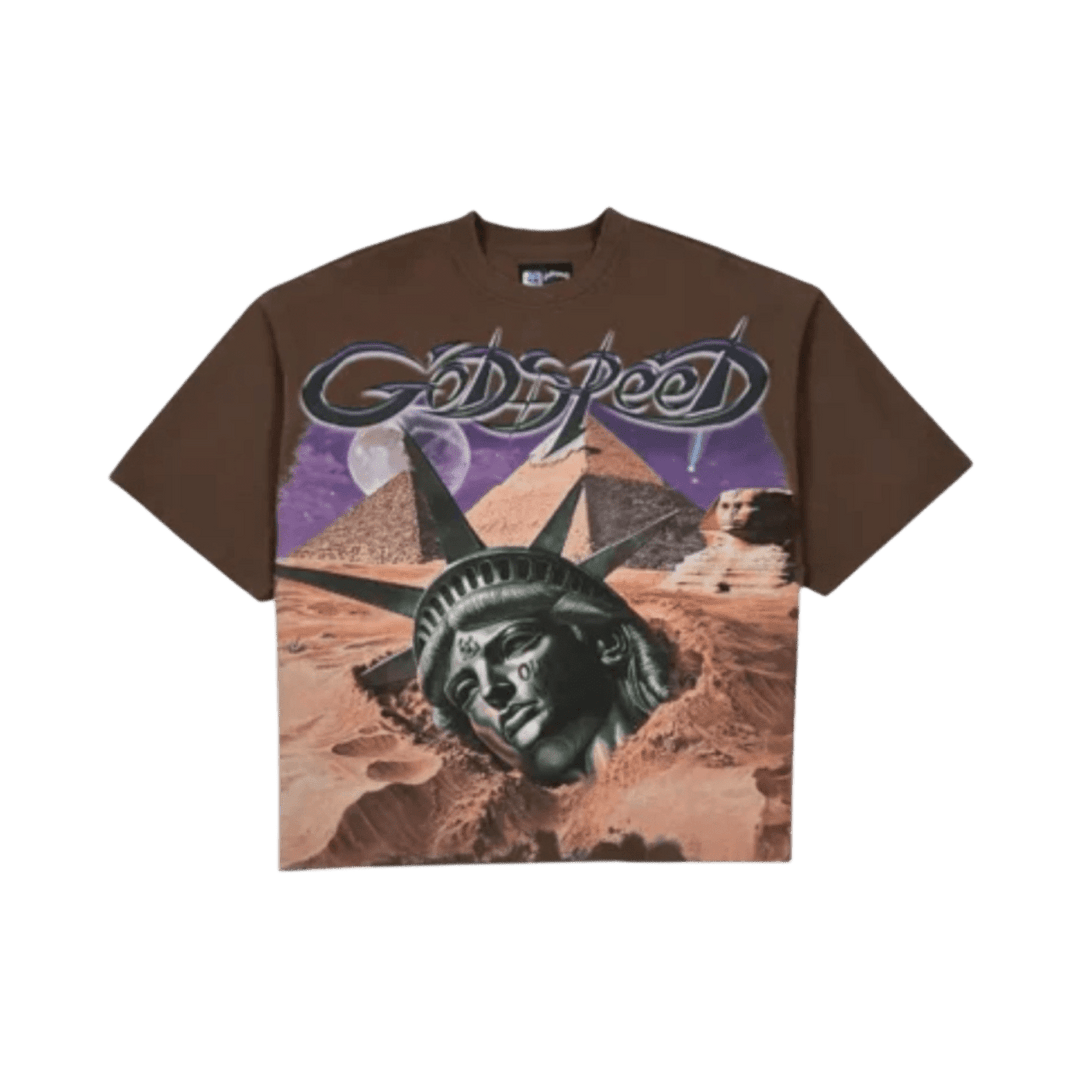 Godspeed Liberty Brown T-Shirt - Clothing - Mens - Jawns on Fire Sneakers & Shoes