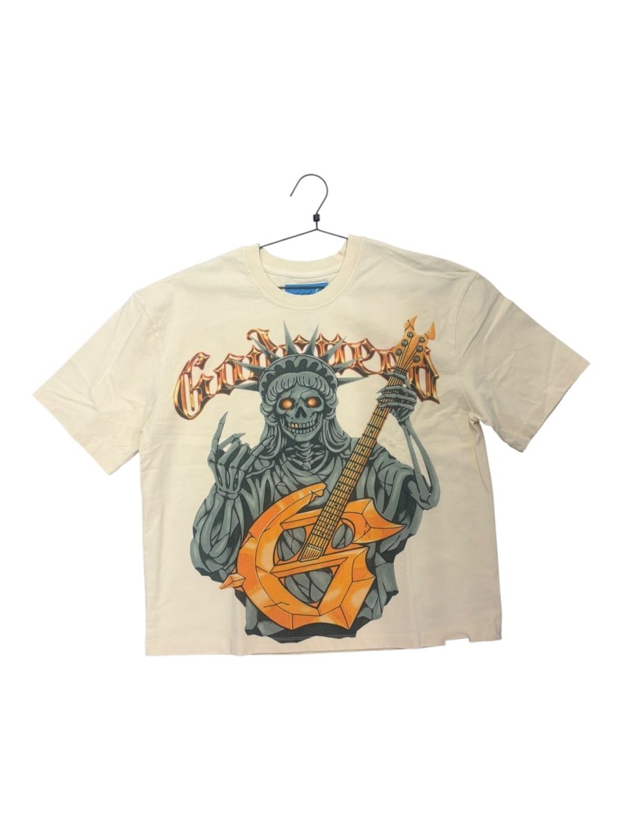 Godspeed Liberty Rock T-shirt NG (Bone) - Clothing - Mens - Jawns on Fire Sneakers & Shoes