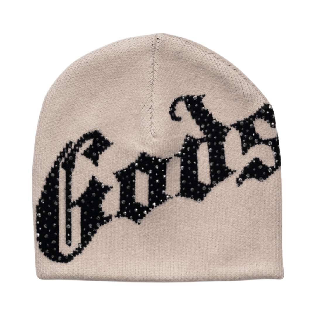 Godspeed New York OG Logo Studded Beanie Cream/Black - Clothing Accessory - Jawns on Fire Sneakers & Shoes