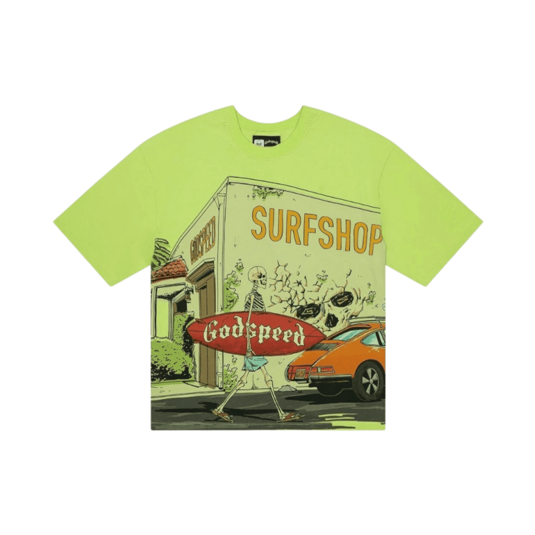 Godspeed Surf Shop (Lime) - Clothing - Mens - Jawns on Fire Sneakers & Shoes