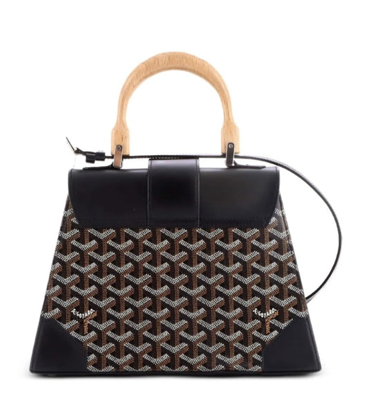 Goyard Black Goyardine Coated Canvas Saigon Structure Top Handle Bag PM - Handbags - Jawns on Fire Sneakers & Shoes