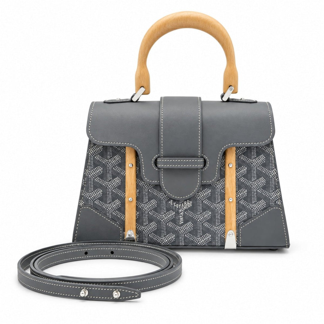 Goyard Grey Goyardine Coated Canvas Saigon Structure Top Handle Bag PM - Handbags - Jawns on Fire Sneakers & Shoes