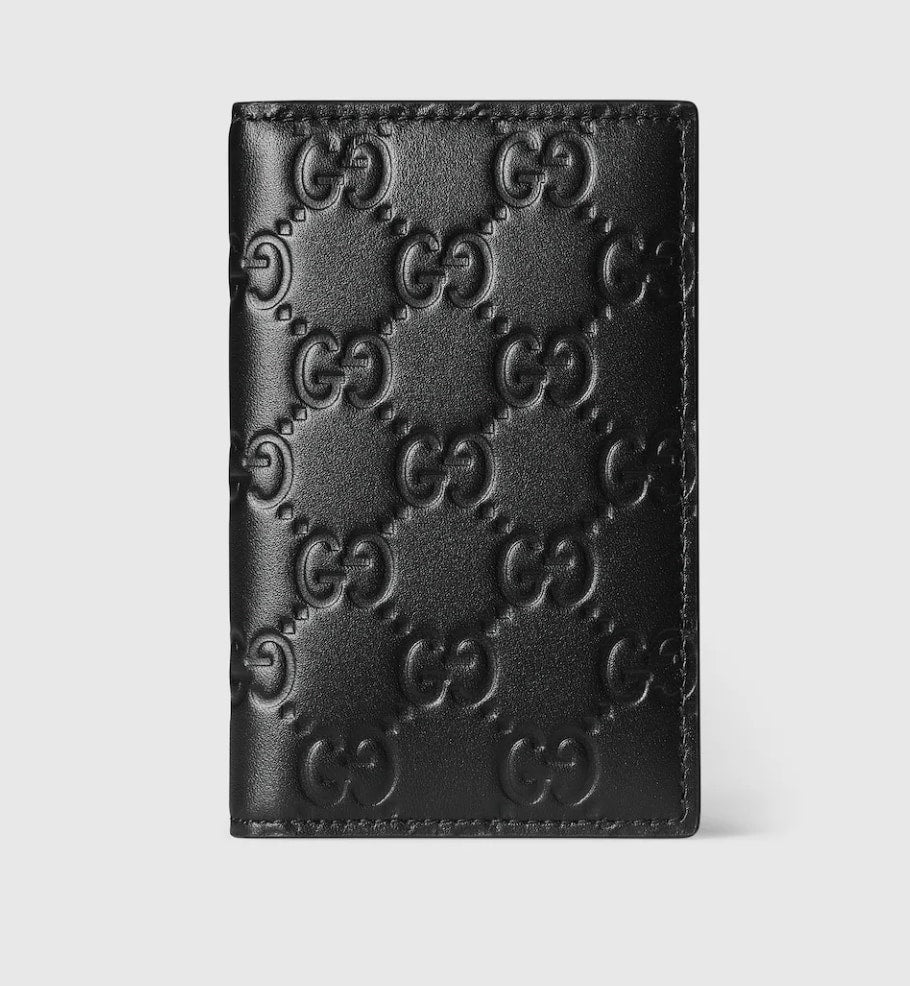 Gucci Black GG Embossed Leather Bifold Wallet - Handbags - Jawns on Fire Sneakers &amp; Shoes