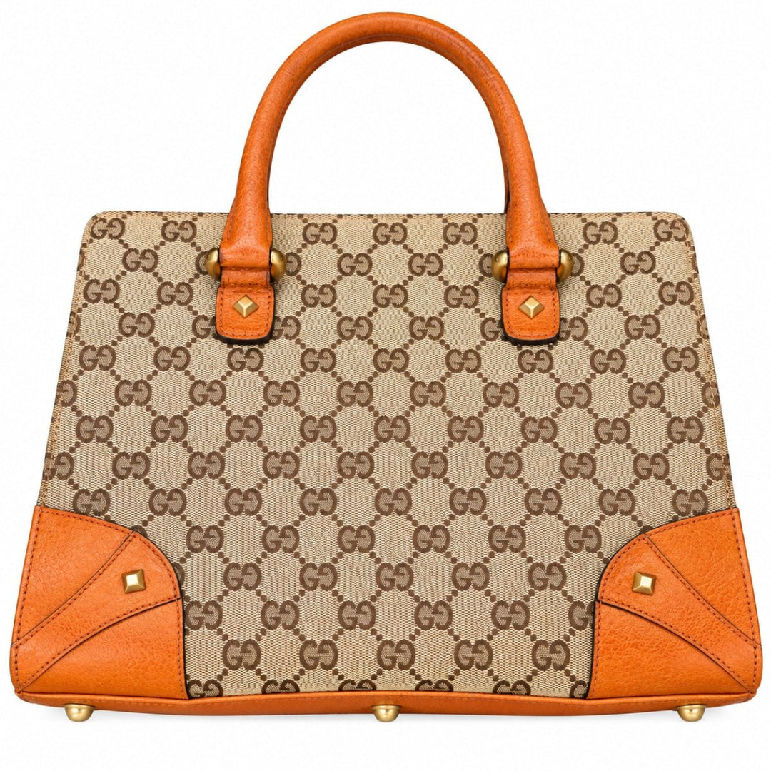 Gucci Brown GG Canvas Nailhead Tote Bag - Handbags - Jawns on Fire Sneakers &amp; Shoes