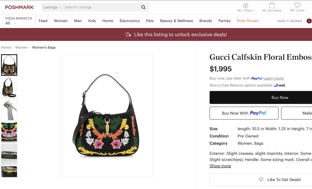 Gucci Calfskin Floral Embossed Jackie 1961 Leather Hobo Bag - Handbags - Jawns on Fire Sneakers &amp; Shoes