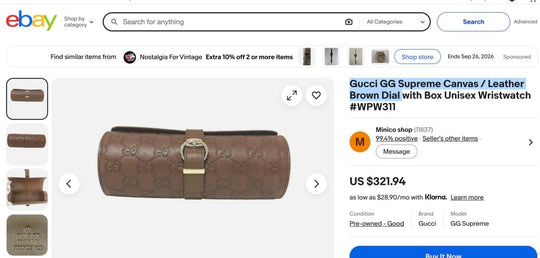 Gucci Guccissima Leather Watch Case - Brown - Handbags - Jawns on Fire Sneakers &amp; Shoes