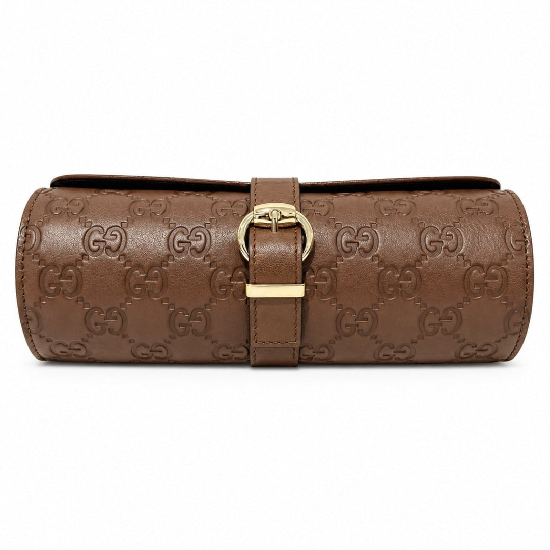 Gucci Guccissima Leather Watch Case - Brown - Handbags - Jawns on Fire Sneakers &amp; Shoes