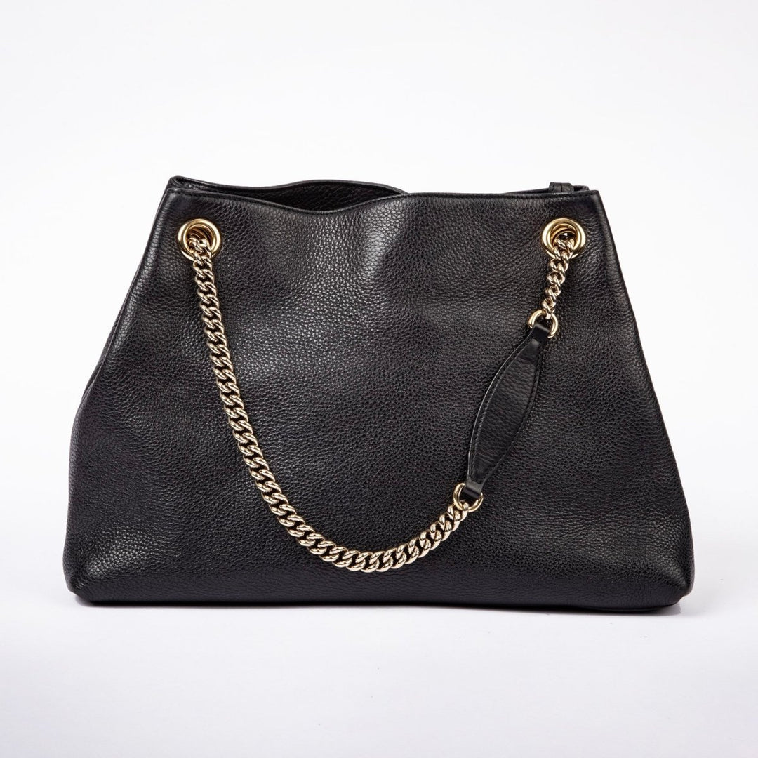 Gucci Soho Black Leather Tote - Handbags - Jawns on Fire Sneakers &amp; Shoes