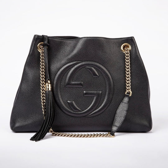 Gucci Soho Black Leather Tote - Handbags - Jawns on Fire Sneakers &amp; Shoes