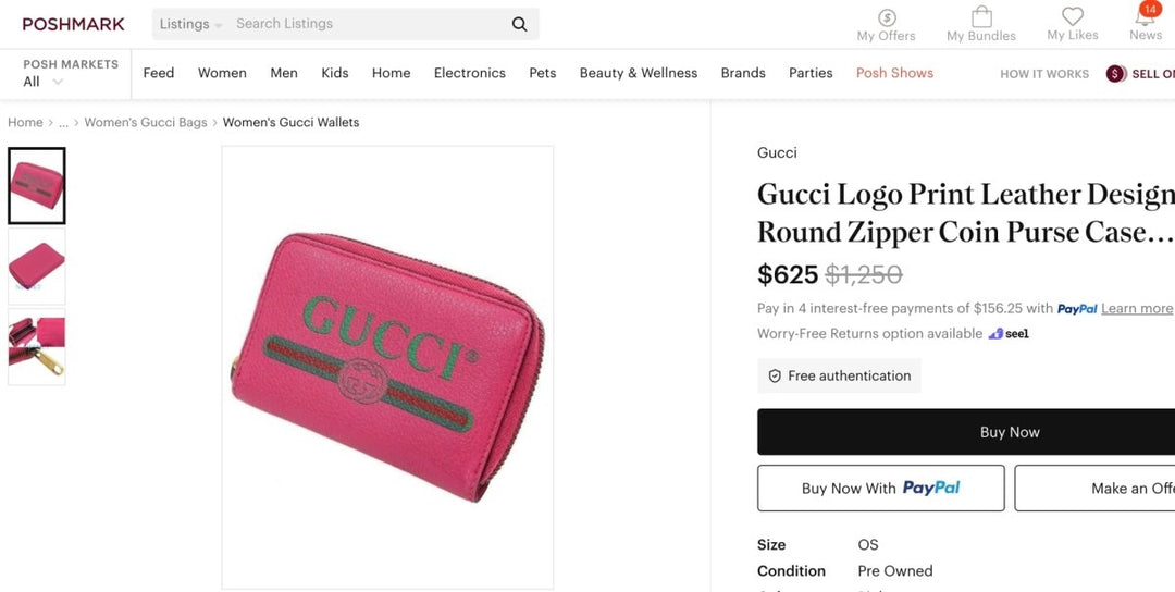 Gucci Zip Around Card Case Pink - Handbags - Jawns on Fire Sneakers &amp; Shoes