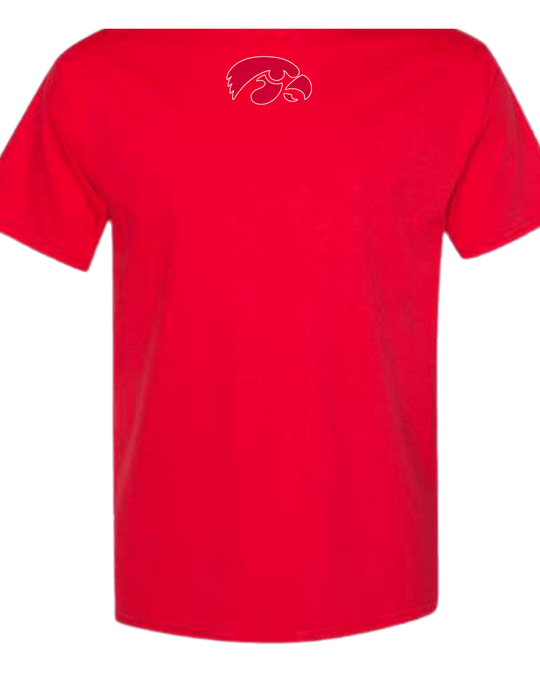 Haddon Twp Youth Wrestling Hawkamania T-Shirt - Red - Front & Back - Short Sleeve - Jawns on Fire Sneakers & Shoes