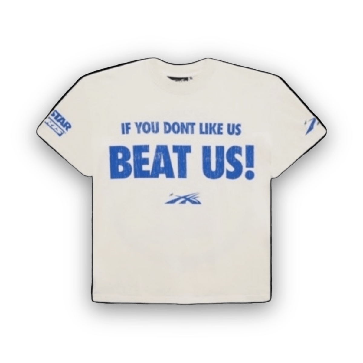 Hellstar Beat Us! T-Shirt - White - T-Shirt - Jawns on Fire Sneakers & Streetwear