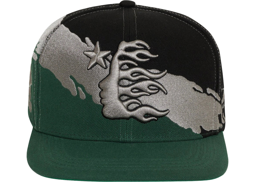 Hellstar Paintbrush Snapback Hat Black/Green - Clothing Accessory - Jawns on Fire Sneakers & Shoes