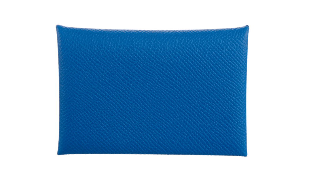 Hermes Bicolor Leather Calvi Card Holder Blue - Handbags - Jawns on Fire Sneakers &amp; Shoes