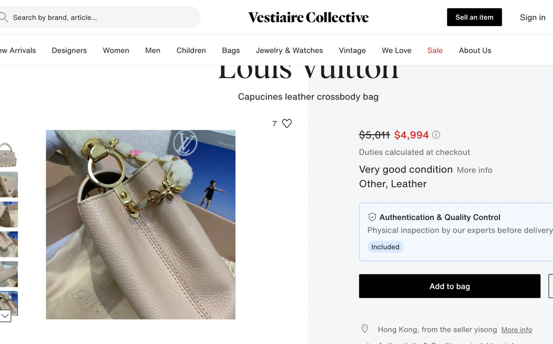 Louis Vuitton Capucines BB Vanilla Taurillon Leather Bag with Fur Handle