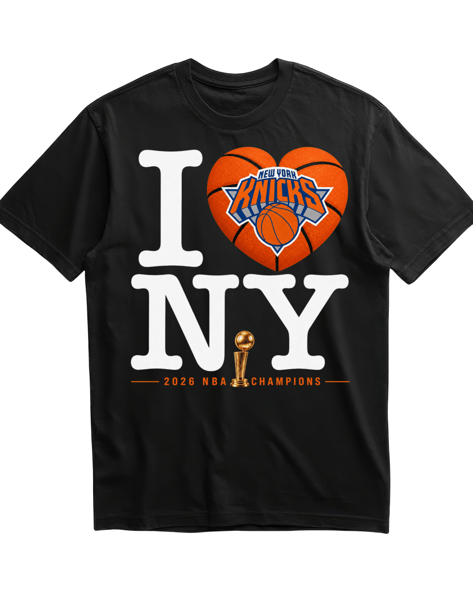 I Love New York Knicks 2026 NBA World Champions - Black T-Shirt - T-Shirt - Jawns on Fire Sneakers & Shoes