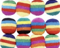 Classic Hacky Sack Footbag Multi Colored Stripe