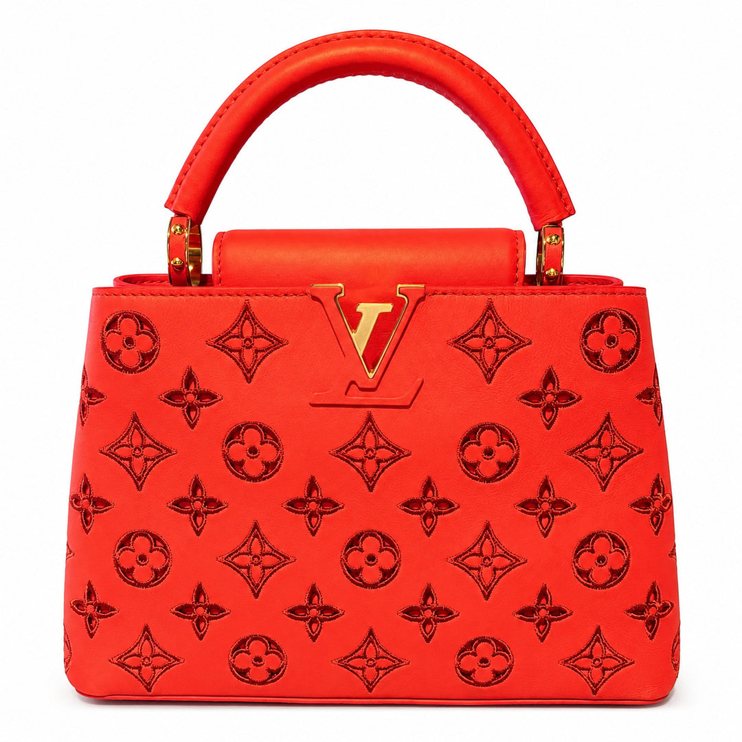 Louis Vuitton Coral Broderie Leather Monogram Capucines BB - Limited Edition
