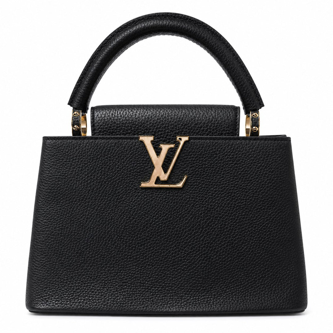 Louis Vuitton Capucines BB Black Taurillon Leather Top Handle Bag