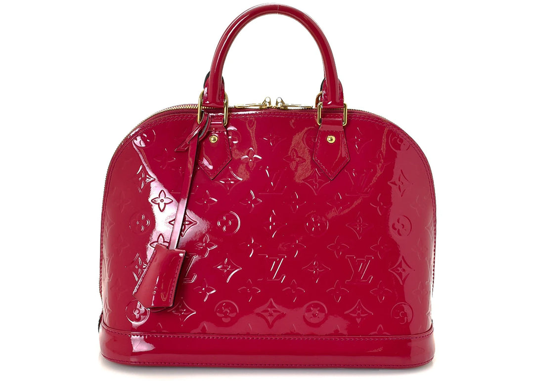 Louis Vuitton Alma Monogram Vernis PM Wine Red