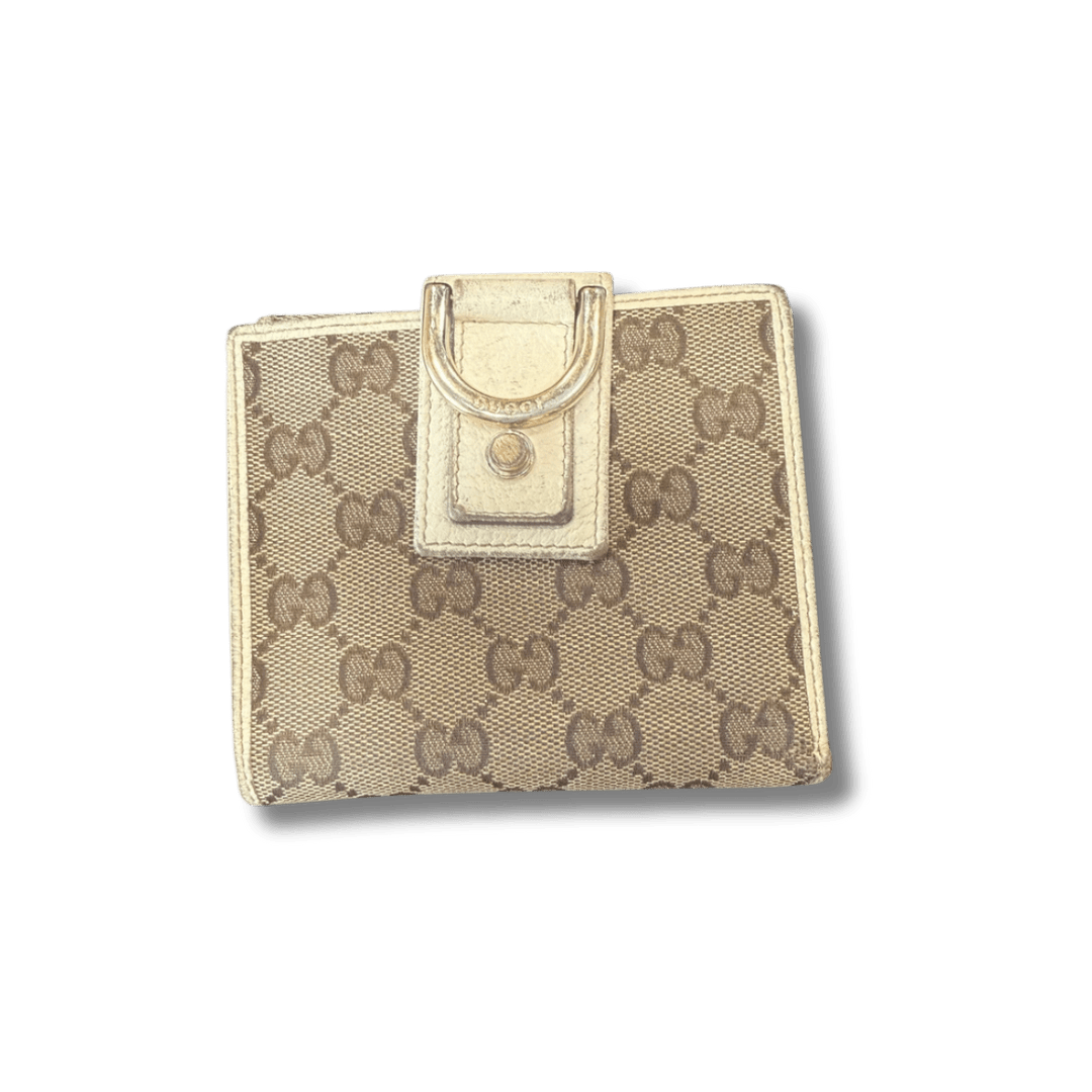 Gucci GG Canvas Wallet with Buckle