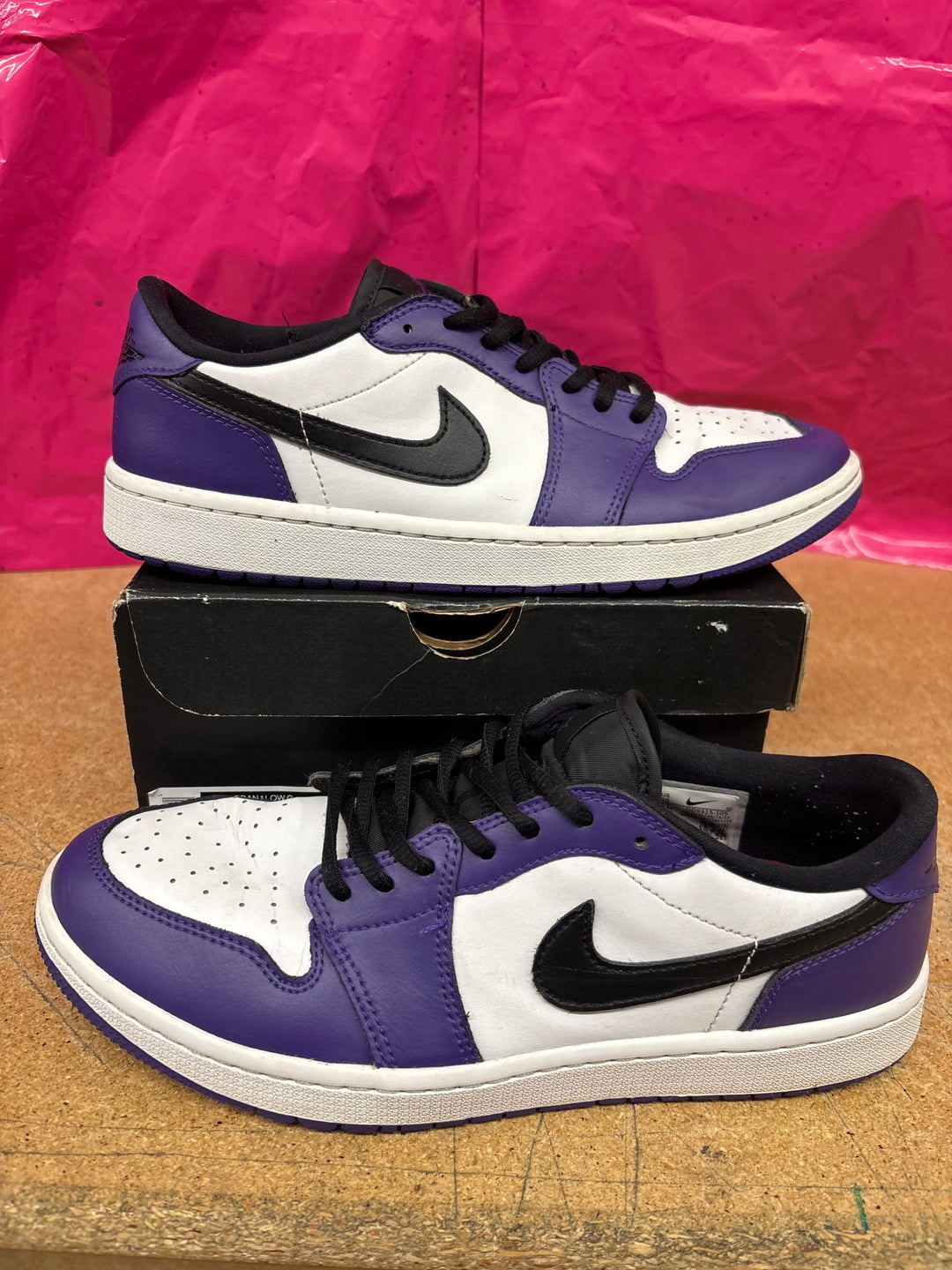 Jordan 1 Low Court Purple Mens 10 Used