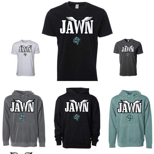 JAWN - Custom Original Jawns Eagles Super Bowl LIX Gear - Short Sleeve - Jawns on Fire Sneakers & Shoes