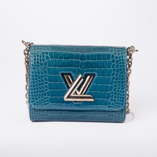 Louis Vuitton Twist Exotic Leather Teal Blue N92481