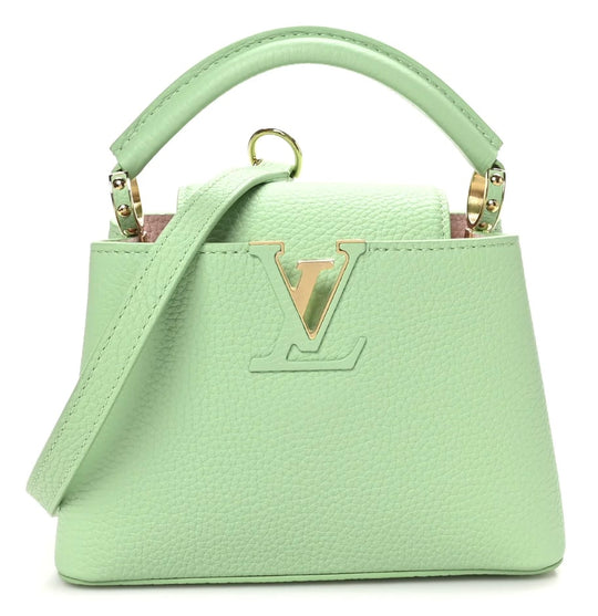Louis Vuitton x Taurillon Mini Capucines Vert Pomme