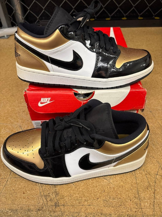 Jordan 1 Low Black And Gold Mens 9 Used Rep Box - Sneakers - Jawns on Fire Sneakers &amp; Shoes