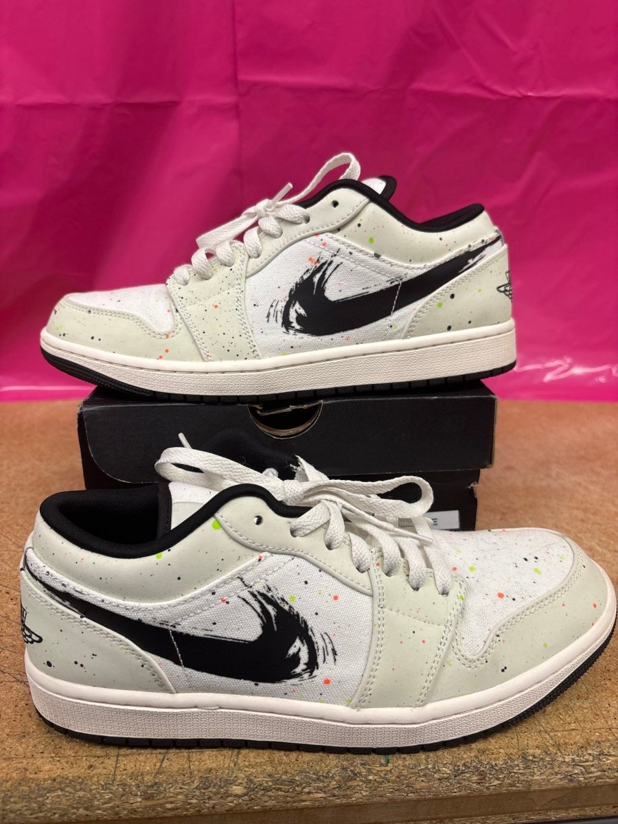 Jordan 1 Low Brush Stroke Mens 9 Used - Sneakers - Jawns on Fire Sneakers &amp; Shoes