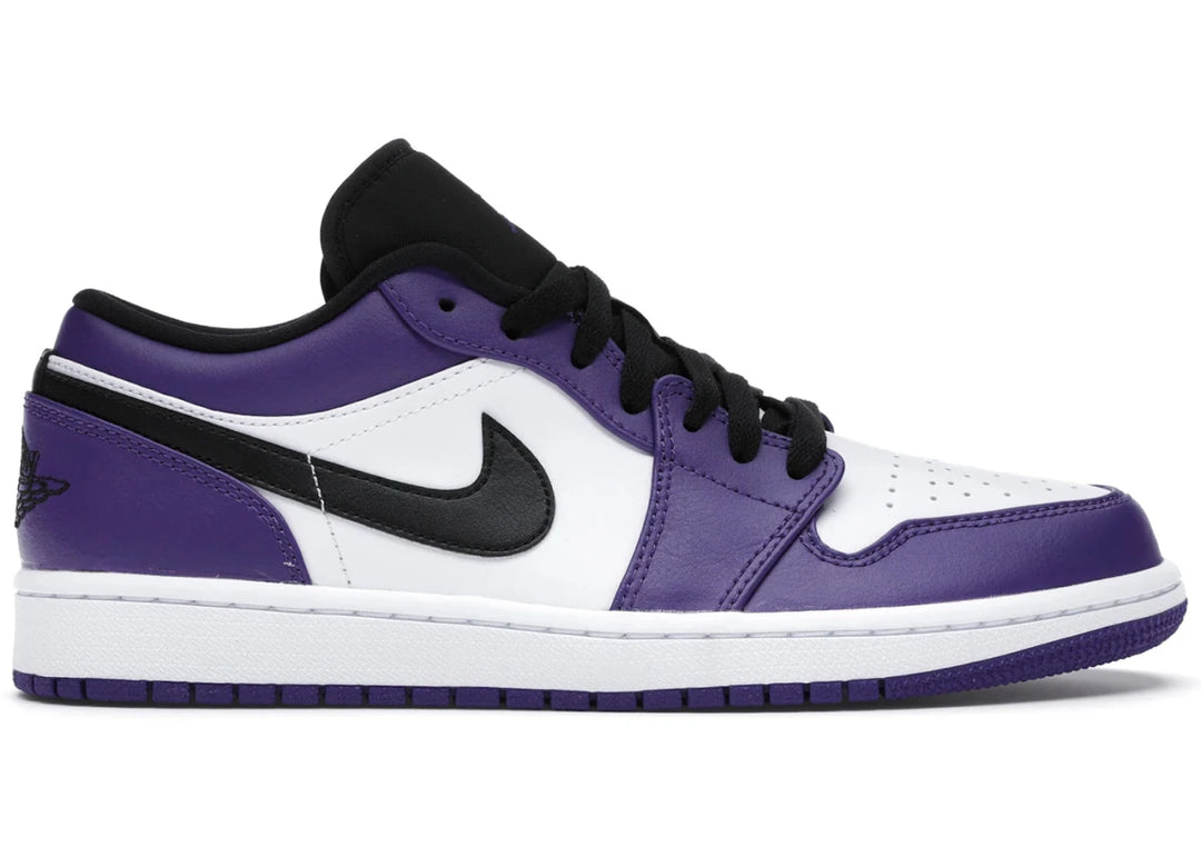 Jordan 1 Low Court Purple White - Sneakers - Jawns on Fire Sneakers & Shoes
