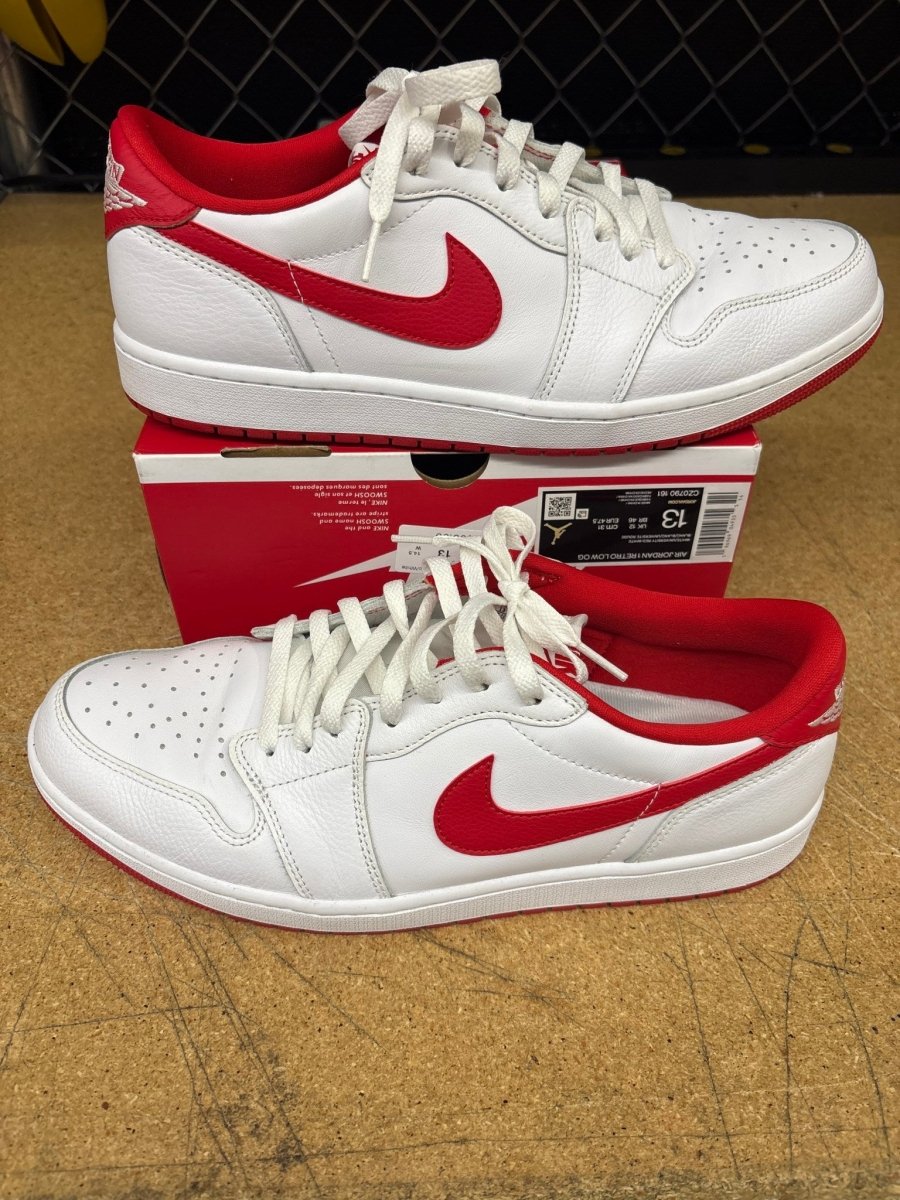 Jordan 1 Low Red/White Men 13 Used - Sneakers - Jawns on Fire Sneakers & Shoes