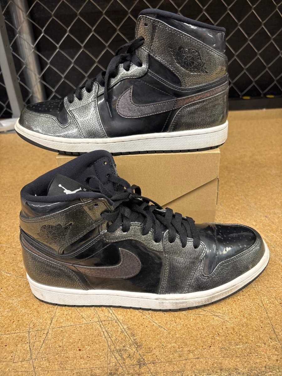 Jordan 1 Mid Patent Snake Skin Men 11 Used No Box - Sneakers - Jawns on Fire Sneakers & Shoes