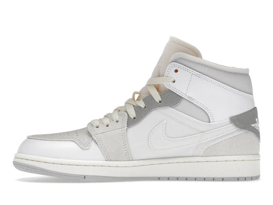 Jordan 1 Mid SE Craft Inside Out White Grey - Sneakers - Jawns on Fire Sneakers & Shoes