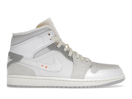 Jordan 1 Mid SE Craft Inside Out White Grey - Sneakers - Jawns on Fire Sneakers &amp; Shoes